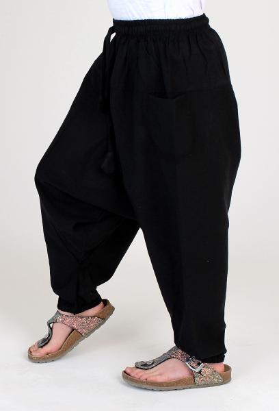 Tolle schwarze Aladin Kinderhose Haremshose Einheitsgröße Handarbeit Nepal