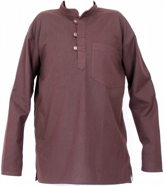 Braunes Traditionshemd Nepal / Fisherman / Kurta Gr.M