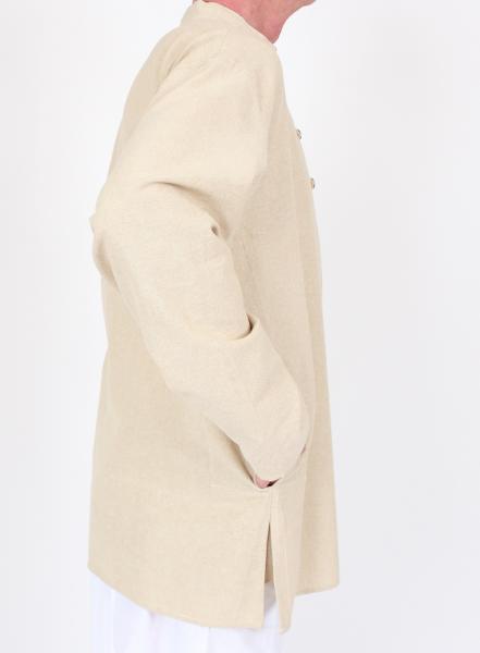 Naturfarbenes Traditionshemd Nepal / Fisherman / Kurta Gr.XL