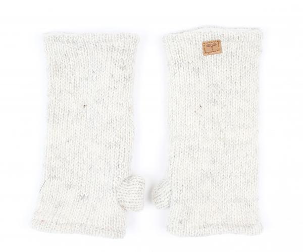 NATURFARBENE PULSWÄRMER STULPEN HANGESTRICKT 100% SCHAFSWOLLE