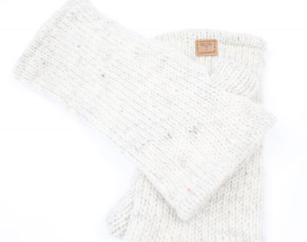 NATURFARBENE PULSWÄRMER STULPEN HANGESTRICKT 100% SCHAFSWOLLE