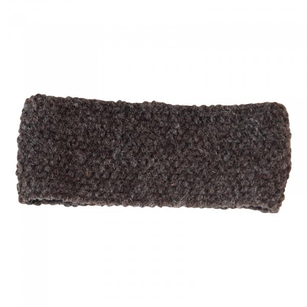 BRAUNES STIRNBAND MODEL 2 100% WOLLE MIT FLEECE GEFÜTTERT HANDARBEIT NEPAL