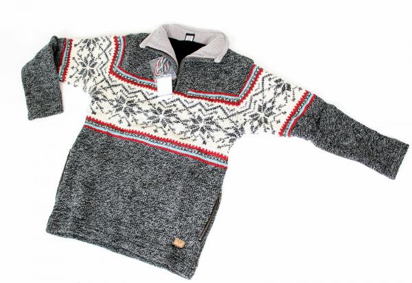 GRÖßE XXL  Herrlicher gestrickter Wollpullover 100% Schafswolle Handarbeit Nepal