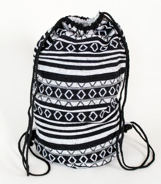 RUNDER BODEN TASCHE BAGGY RUCKSACK BACKPACK HANDARBEIT 100% BAUMWOLLE  Nr.1
