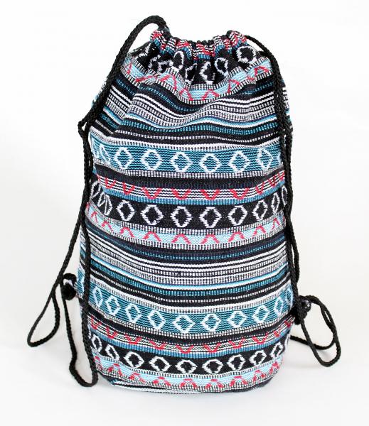 RUNDER BODEN TASCHE BAGGY RUCKSACK BACKPACK HANDARBEIT 100% BAUMWOLLE  Nr.2