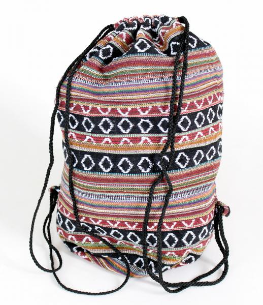 RUNDER BODEN TASCHE BAGGY RUCKSACK BACKPACK HANDARBEIT 100% BAUMWOLLE  Nr.4