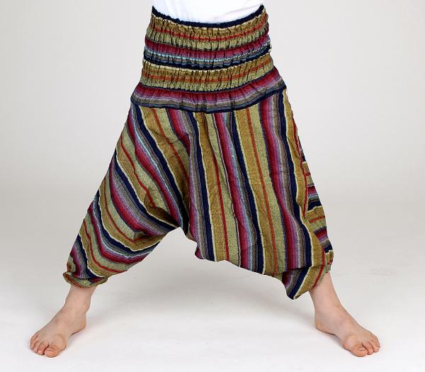 Süße Kinderhose Haremshose designs Nr.3 Einheitsgröße Handarbeit Indien 100% Baumwolle