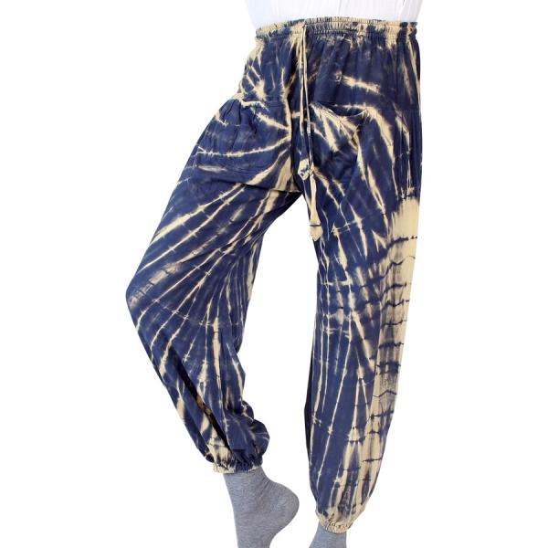 Blaue gebatikte Ballonhose mit Taschen Handarbeit aus Nepal