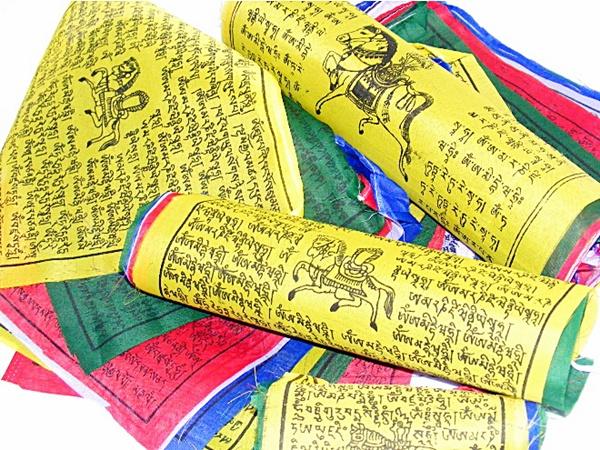 25 tibetische GEBETSFAHNEN 16cm*14cm Länge 4m AUS NEPAL PRAYER Flags
