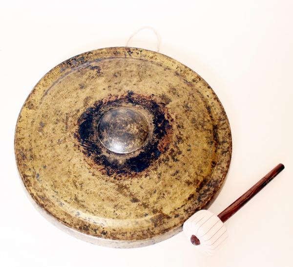 Herrlicher großer Gong aus Nepal 3,7 kg 64cm Durchmesser Meditation Yoga