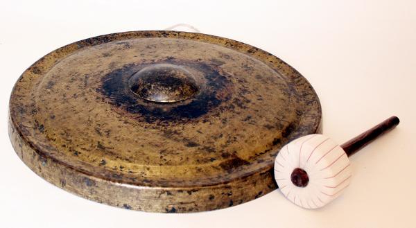 Herrlicher großer Gong aus Nepal 3,7 kg 64cm Durchmesser Meditation Yoga