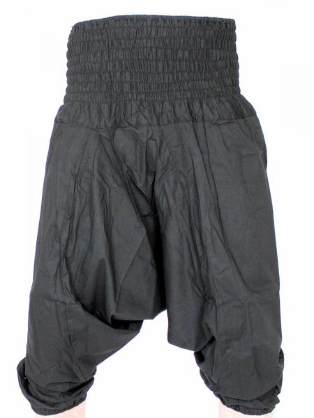 KURZE SCHWARZE ALADINHOSE MIT BREITEM BUND