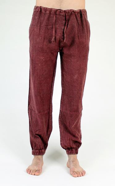Rote stone washed Hose aus Nepal Einheitsgröße 100% Baumwolle Handarbeit