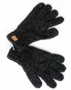Herrlich warme handgearbeitete anthrazitfarbene Fingerhandschuhe Nepal 100% Wolle teilgefleect