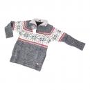 GRÖßE L  Herrlicher gestrickter Wollpullover 100% Schafswolle Handarbeit Nepal